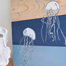 Load image into Gallery viewer, Jellyfish coastal long painting
