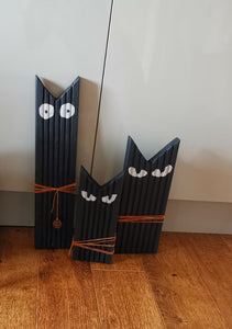 Wooden Cats - Set of 3