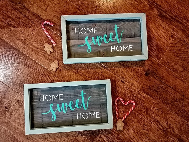 Home Sweet Home Medium framed wooden sign