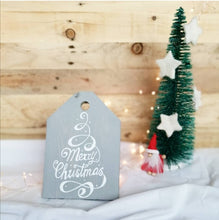 Load image into Gallery viewer, Merry Christmas Tree - oversized wooden tag
