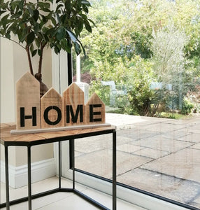 HOME standing wooden sign