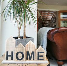 Load image into Gallery viewer, HOME standing wooden sign
